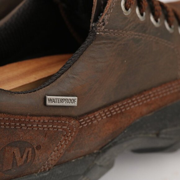 Merrell Mens Styria Boots Size 7.5 Waterproof Brown Leather Lace Up Outdoor Work - Picture 5 of 16